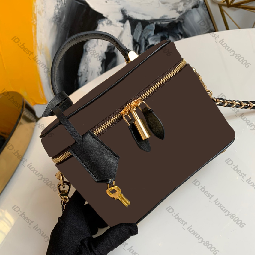 

9A Fashion bag leather women's storage cosmetic box shoulder bag, Black flower