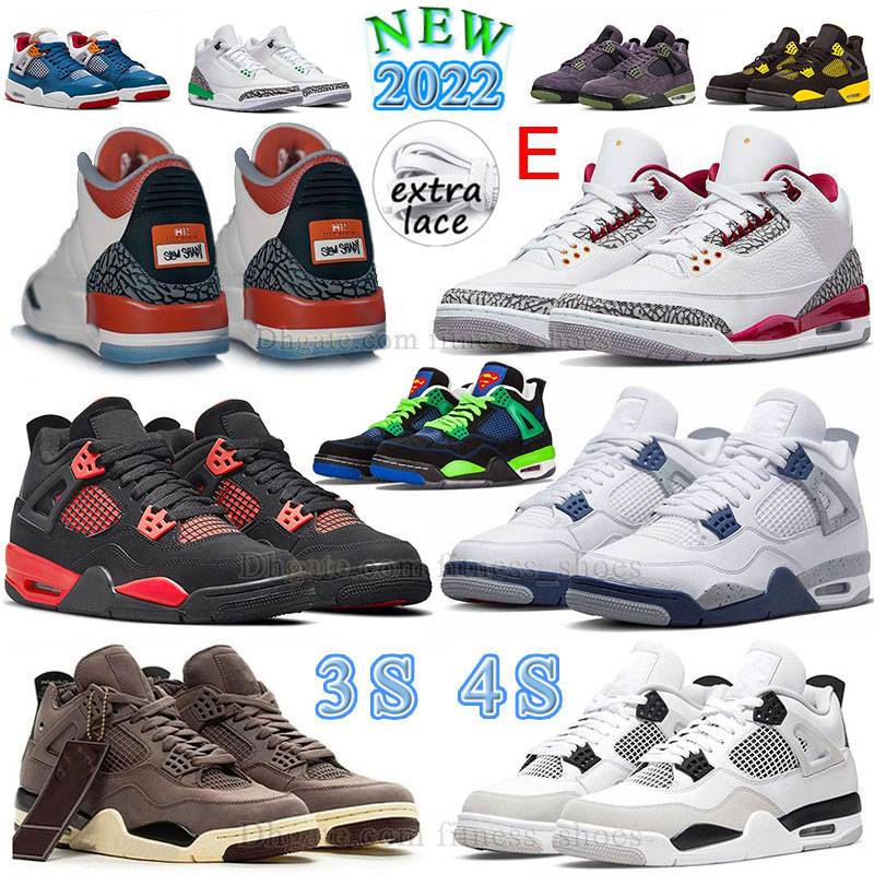 

Jumpman 4 4s 3s Mens Basketball Shoes J Military Black Cat Fire Red Thunder Midnight Navy White Cement 3 Eminem x Slim Shady J3 J4, A22 40-47 jth