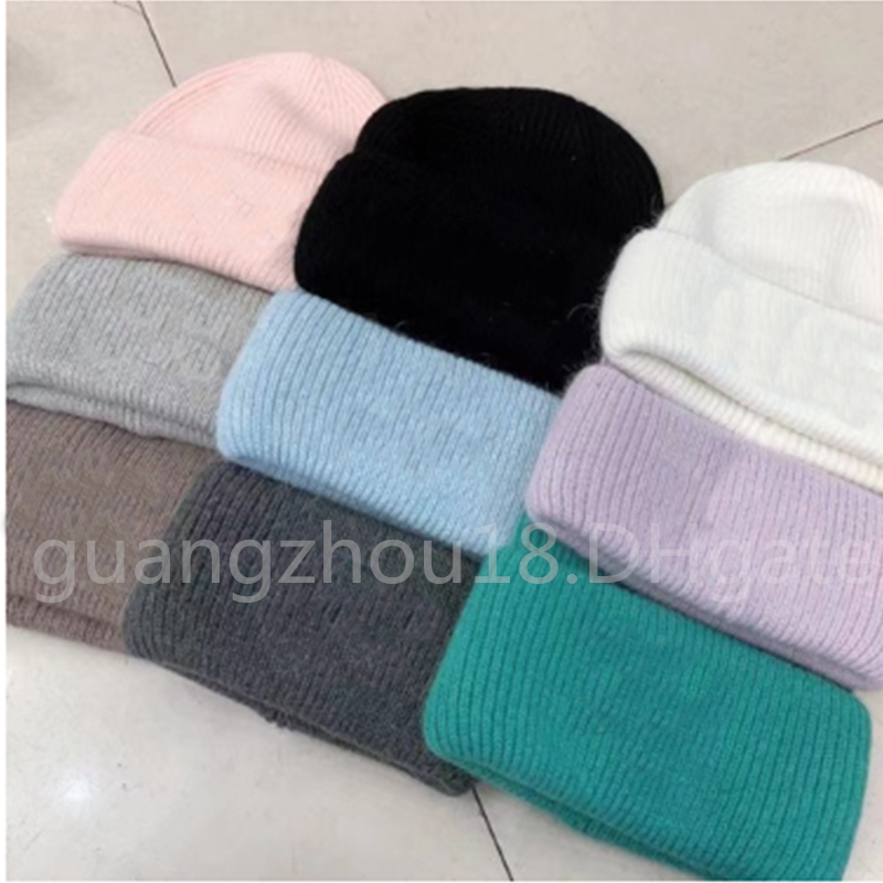 

Fashion Designer Knitted Beanies Winter Warm Hats Couple Hat For Man Women 8Colors, #2 blue