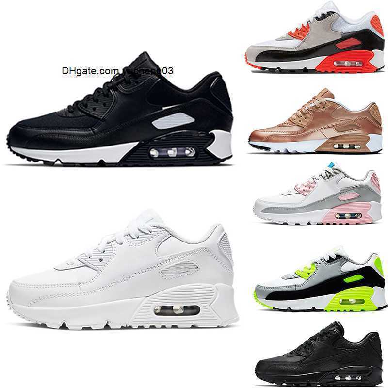 

90s 2021 Kids Shoe Children Running Shoes baby 90s Mesh breathable half palm cushion boys girls Walking toddler Sports Trainer With Boxes 119