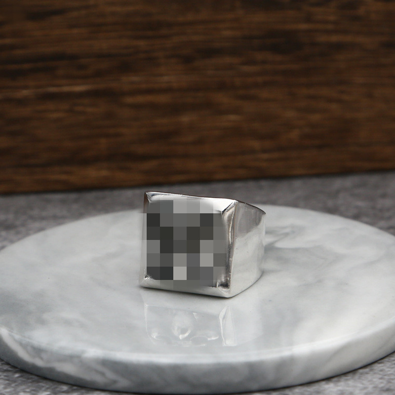 

Anchor Band Rings vintage mens 925 Sterling silver Engagement Square Class ring Size 8 9 10 11 Gothic Hip-hop Handmade Designer Luxury Jewelry Accessories gift