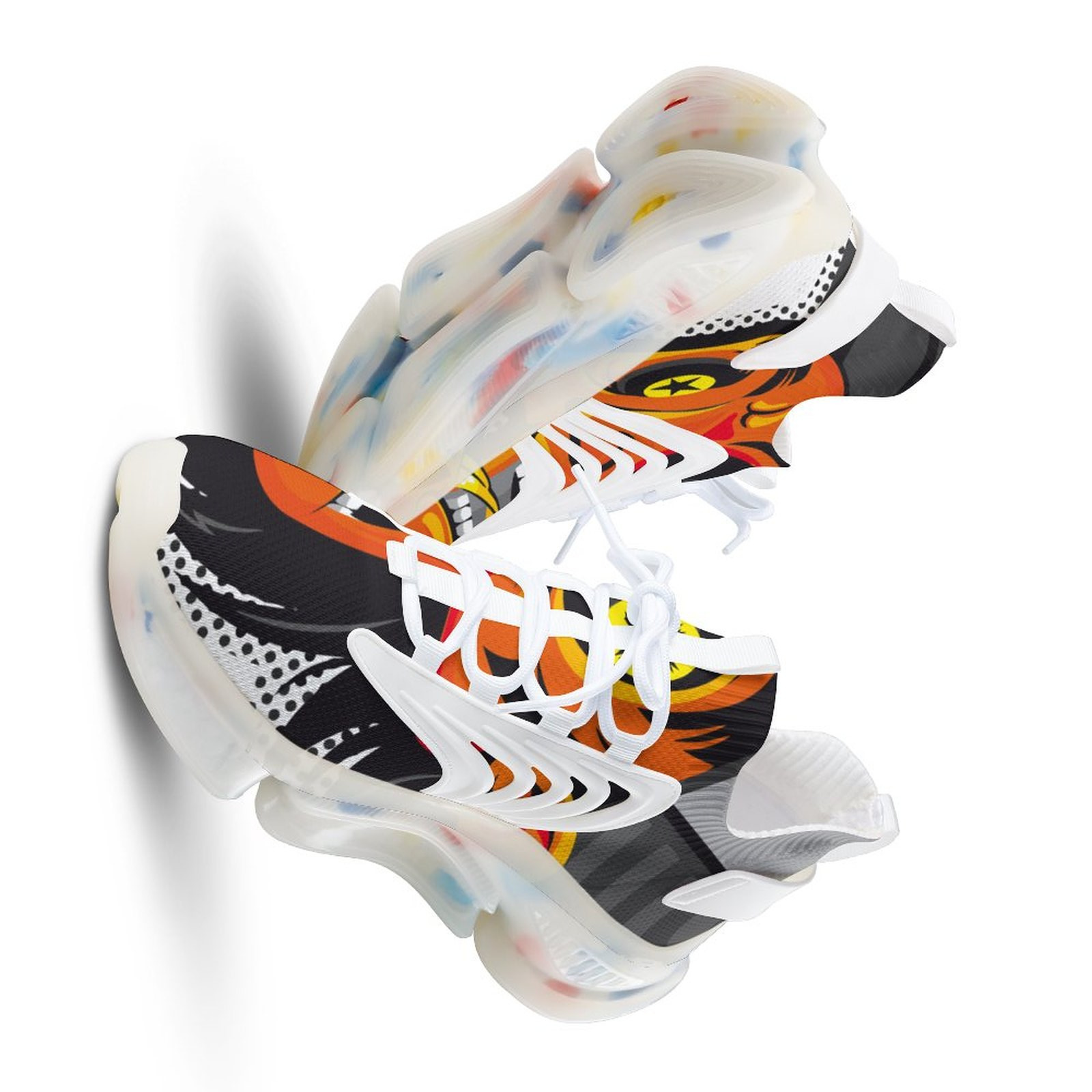 

Custom shoes orange green white Men shoes sneakers DIY Elastic Customized 015 sports trainers size eur 38-46 asdxczv