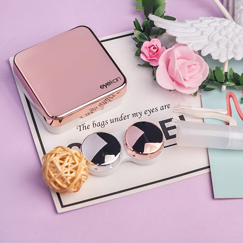 

Lens Clothes Travel Mirror Contact for Women Man Case es Box with Flip Top Eyewear Accessories 221119