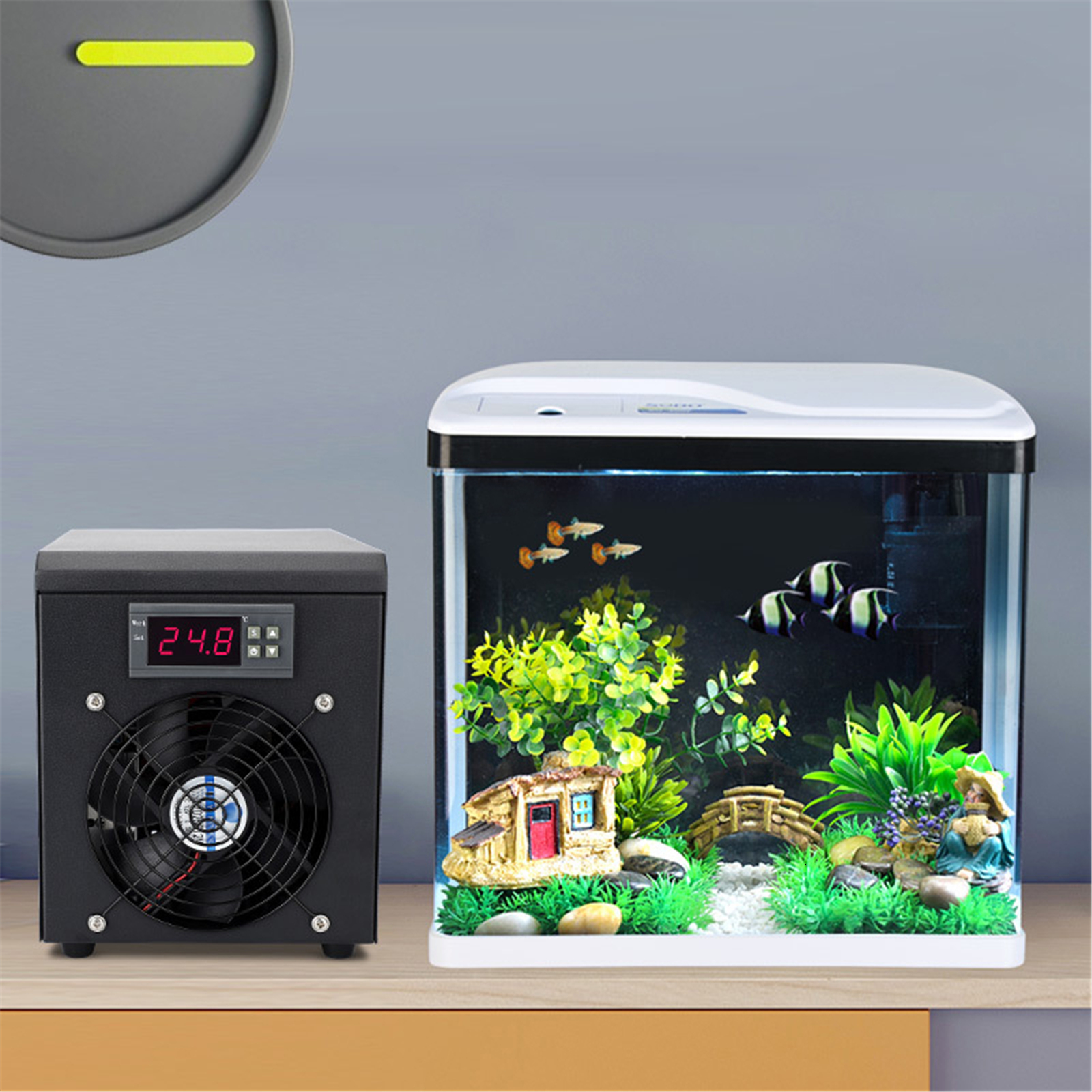 

Filtration Heating Aquarium Water Chiller 60L Fish Tank Cooler Heater System Temperature Setting Device Constant For Home Fish Shrimp Breeding Tool 221119
