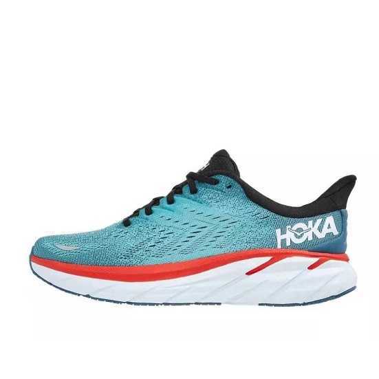 

WITH BOX designer Increasing Shoes Hoka One Clifton Height 8 Men Casual Sports Shock Absorbing Road Running Training Sport, Black&white