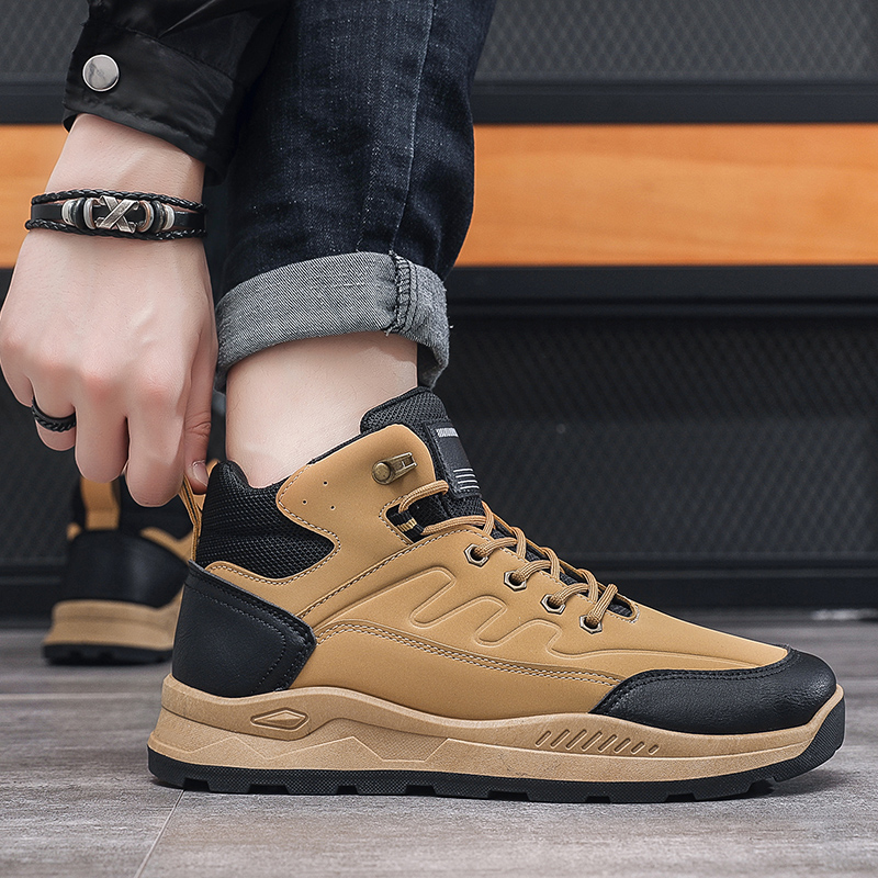 

Martin Designer Shoes Snow Men Sneakers Fashion Luxury Autumn Winter Smooth Leather Ankle Half Black Bordeaux Platform Outdoor sport shoes for male low price, Socks