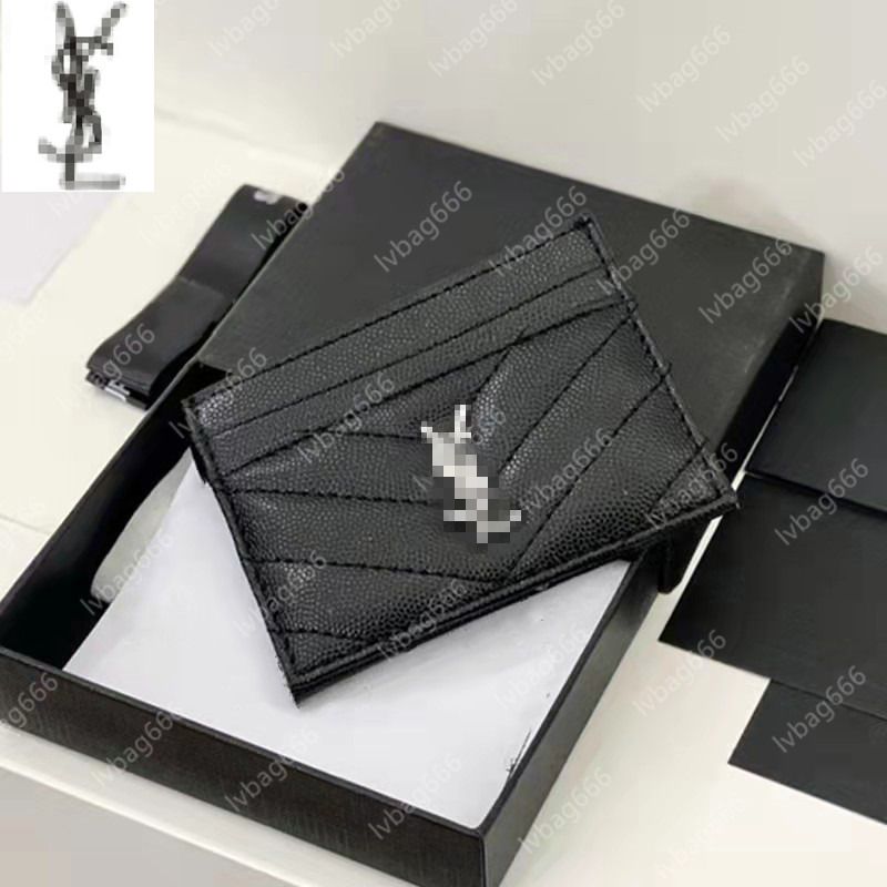 

YSLitys Louiseity Handbags Viutonity Crossbody LVs VUTTONS 2022 Fashion Card Holders Caviar Woman Mini Wallet Designer Pure Color Pebble, Black