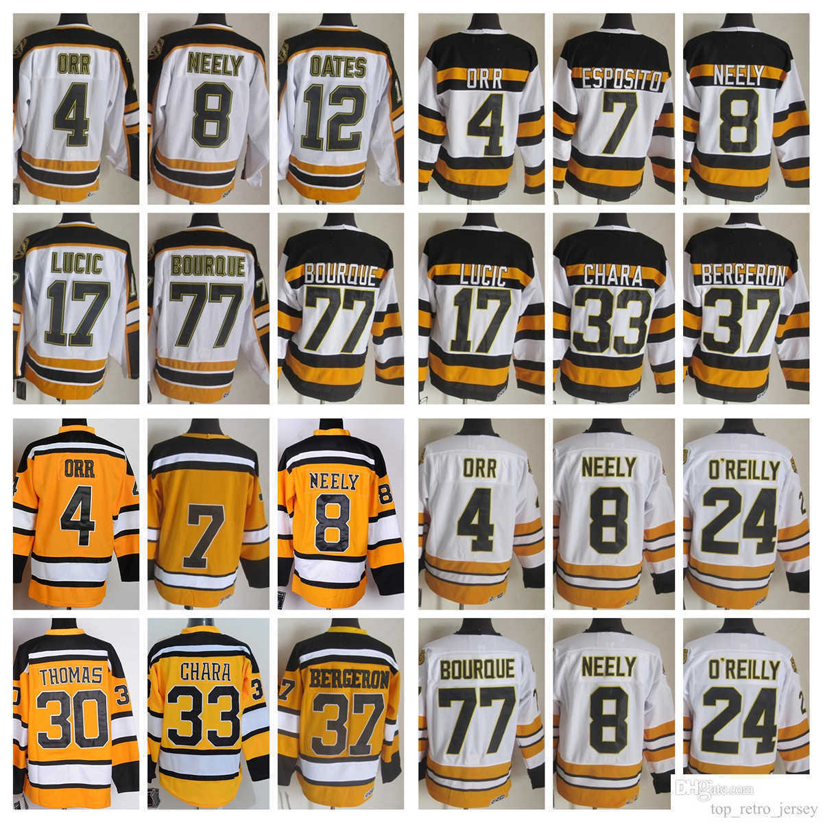 

Boston''Bruins''New Retro Ice Hockey Jerseys 37 Patrice Bergeron 16 Sanderson Esposito O'reilly Oates Bucyk Lucic 4 Orr Neely Thomas 33, Same as picture8