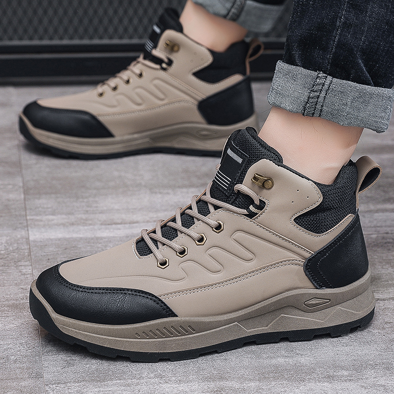 

Martin Designer Shoes Snow Men Sneakers Fashion Luxury Autumn Winter Smooth Leather Ankle Hal ordeaux Platform Outdoor sport shoes discount factory price good, Socks