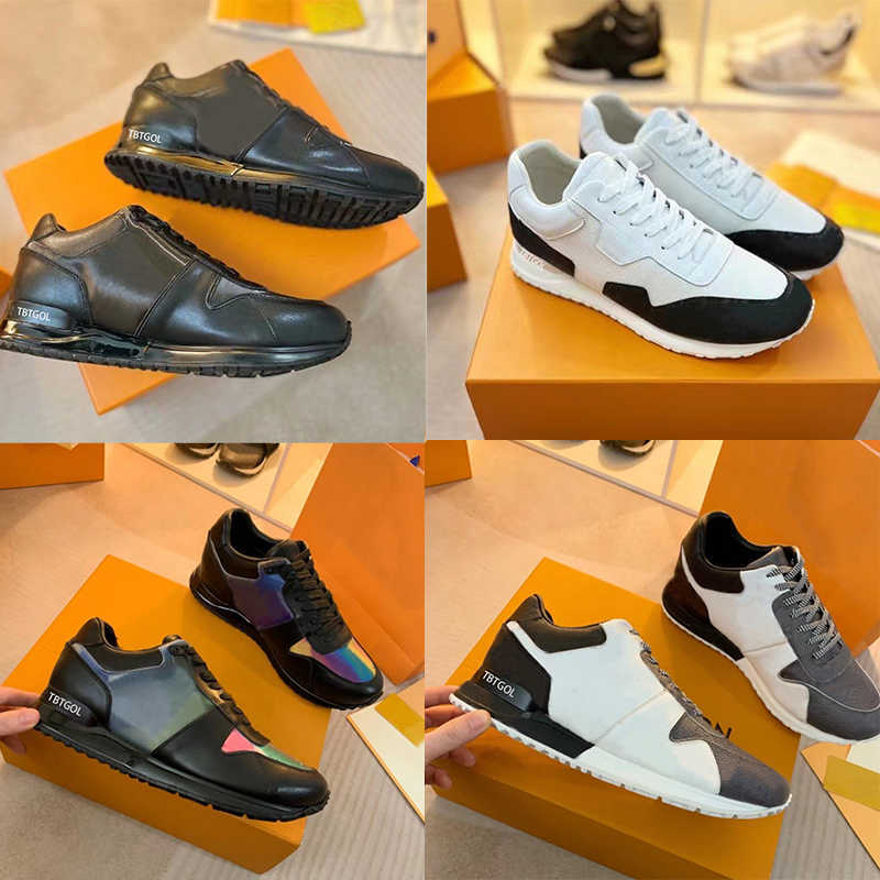 

Men Woman Casual Shoes Designer Luxury Leather Trainers 2022 Fashion Rubber Outsole Sneaker Top Classic Run Away Sneakers Mixed Color Flats Trainer Shoes with box 12, 25