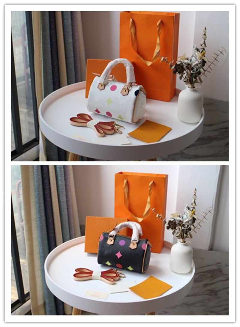 

Designer Multicolor Mini Speedy Hand Bag M92645 White Turenne bag 7A Best Quality