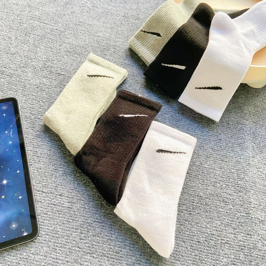 

Nk Basketball socks Stockings Unisex Fashion Style Long Sock Hook Brand Letter Embroideried Men Women Cotton Striped Black White Gray 3 colors 6 styles