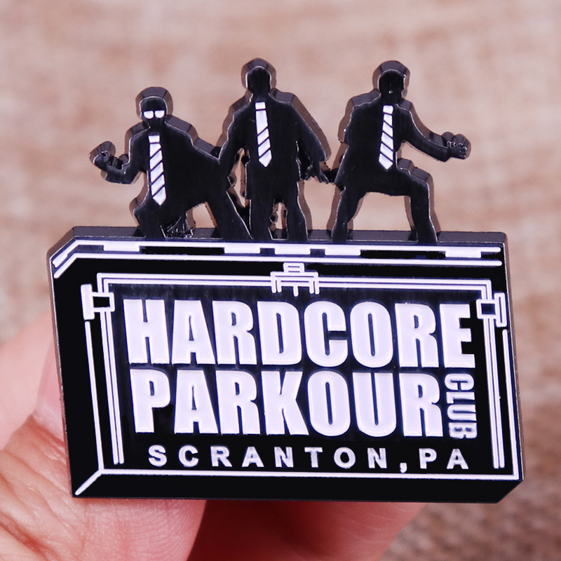 

Hardcore Parkour Club Badge The Office Brooch The Perfect Accessory For Comedy Fans, As picture