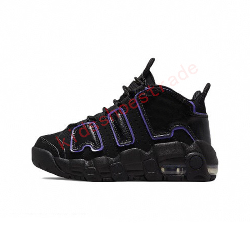 

More Uptempos kids children basketball shoes boys girls up tempos scottie pippen running shoes Triple Black University Blue baby toddlersO8HT, 111