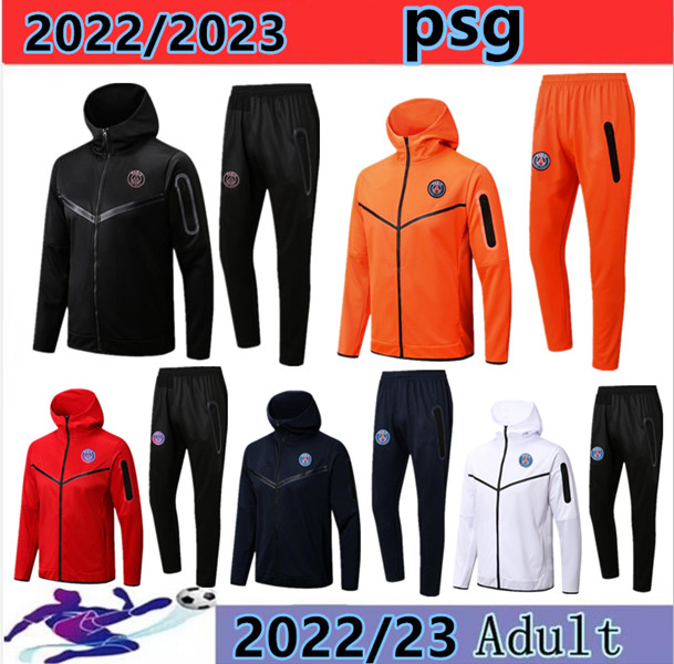 

22/23 PSGes tracksuit hoodie Survetement 2022/ 2023 psgs MBAPPE chandal futbol training suit football jacket soccer set adult kit, Black