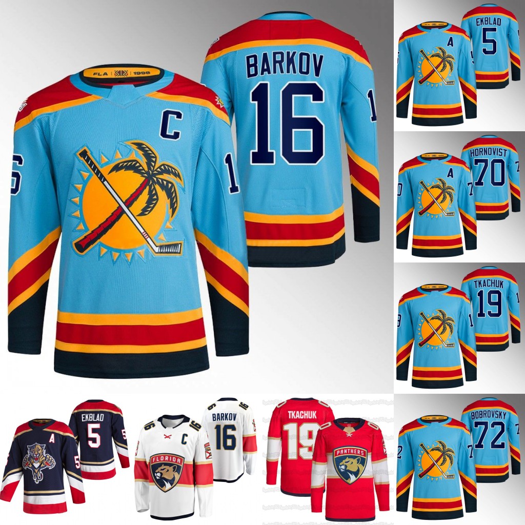 

16 Aleksander Barkov Florida 2022-23 Reverde Retro Panthers Jersey Matthew Tkachuk Joe Thornton Spencer Knight Sam Bennett Reinhart Aaron Ekblad Verhaeghe, Women s-xxl
