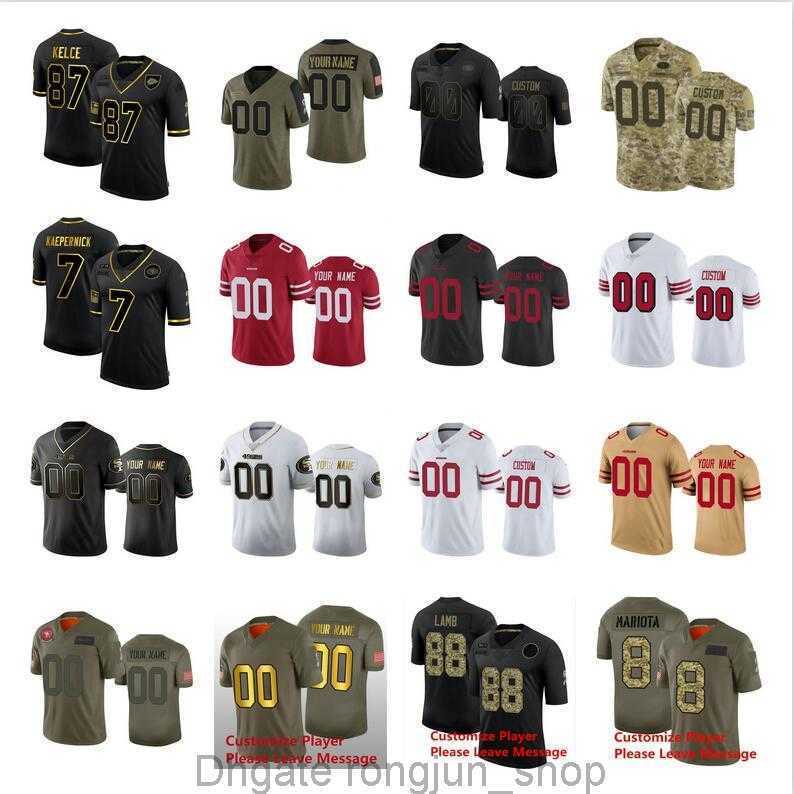

Jersey 2022 San Francisco Men Women Youth 49er Stitched Football 85 George Kittle 97 Nick Bosa 5 Trey Lance Elite Custom''NFL''jerseys Size -4XL