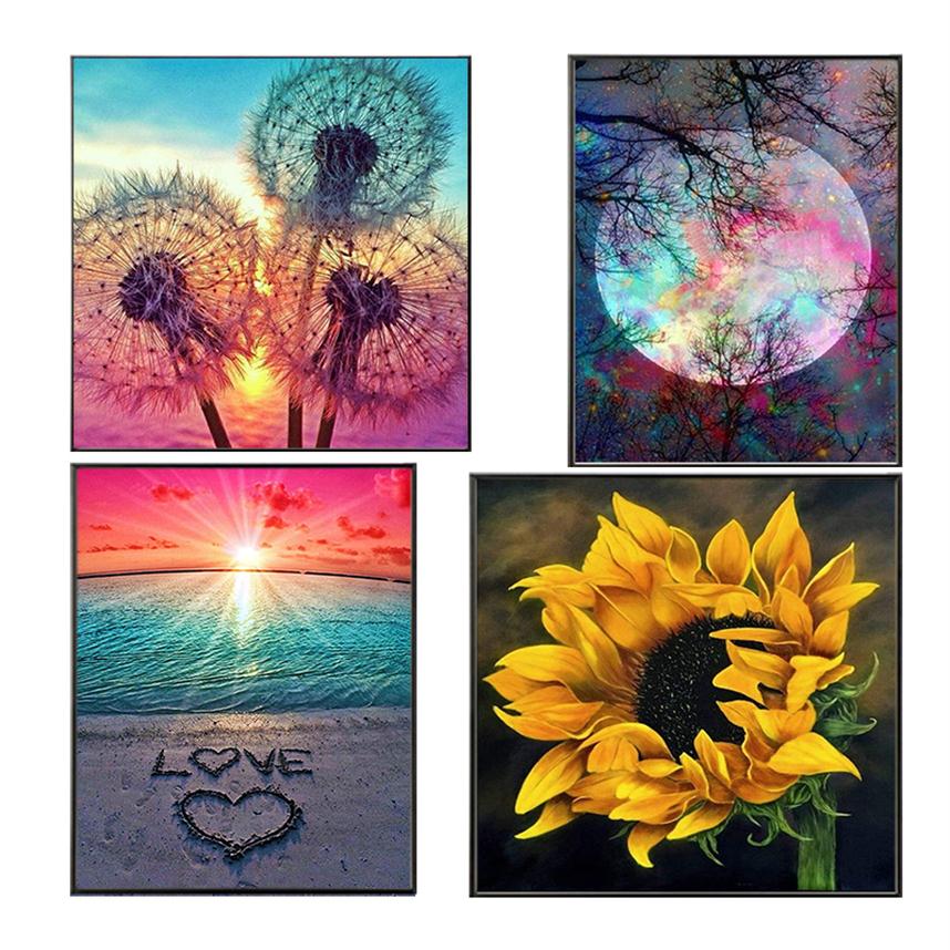 

Meian Special Shaped art flowers Tree dotz 5d diy diamond painting set embroidery cross stitch kit Crystal drill new arrivals251B