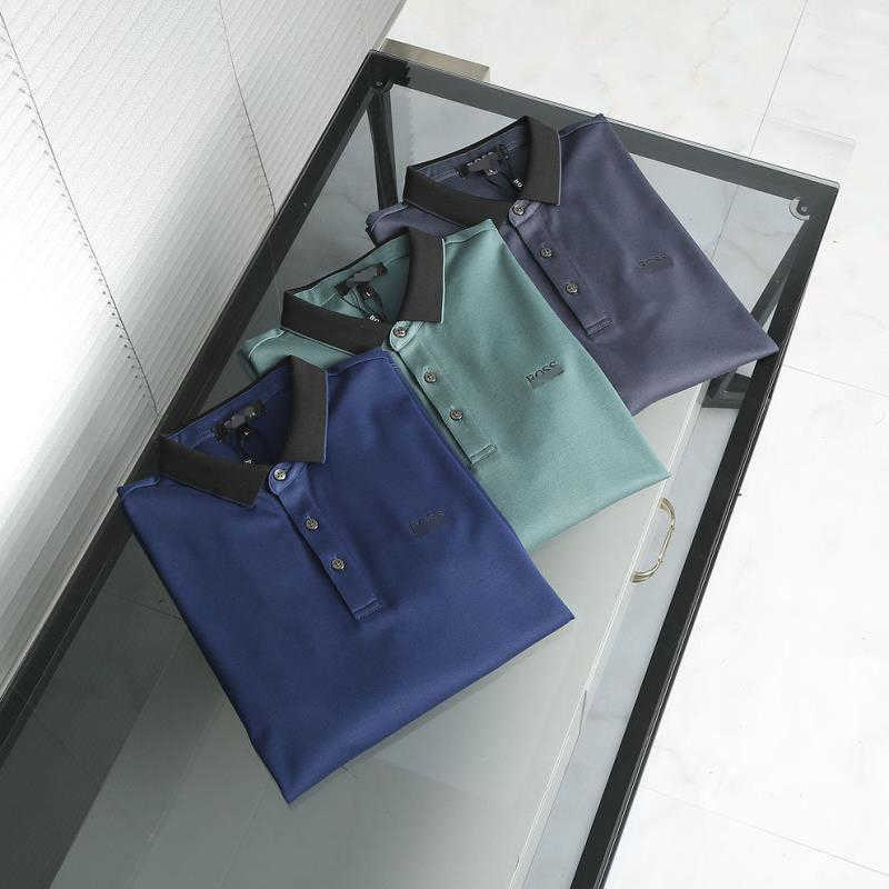 

Puls size mens polo shirt HB letter embroidery long sleeve tshirt designer sweatshirt men casual pullover tee man T-shirt 4xl 5xl JRTC, Green