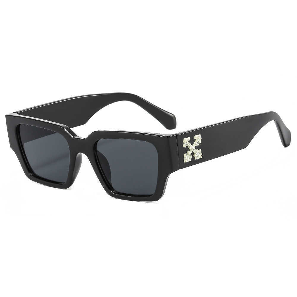 

2021 black men's and women's cat's Eye Korean version street shot round face naked Frame Sunglasses Women's sense isn