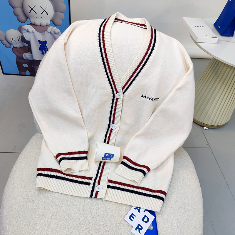 

Cardigan Jackets Letter Embroidery Women's Plus Size Sweaters 1 V-neck Wool Sweater