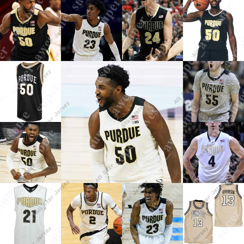 

Basketball Jerseys NCAA Purdue Boilermakers Basketball Jersey Jaden Ivey Trevion Williams Sasha Stefanovic Zach Edey Brandon Newman Isaiah T, Black ii
