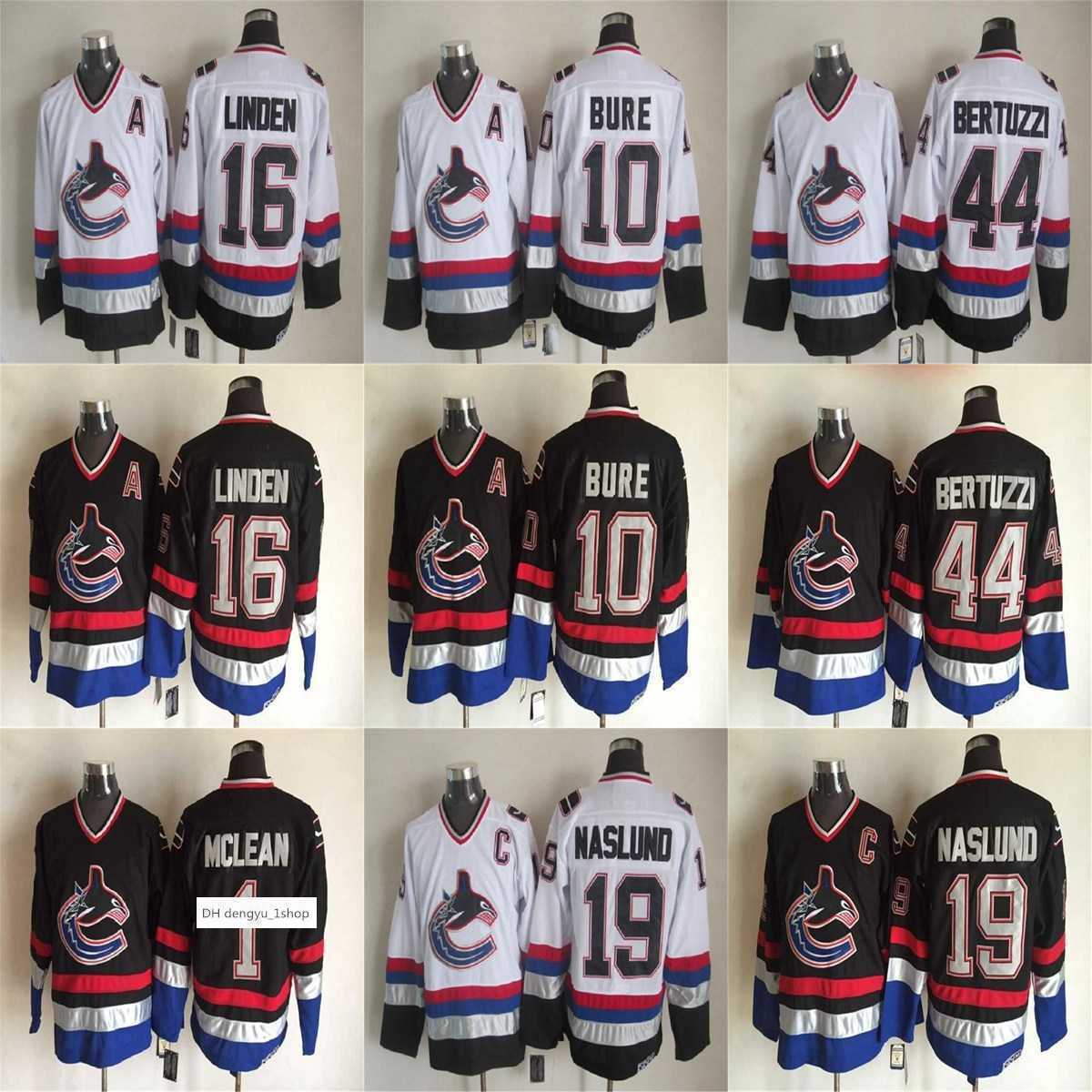 

Vancouver Vintage Jerseys 10 Pavel Bure 1 Kirk Mclean 16 Trevor Linden 19 Markus Naslund 44 Todd Bertuzzi CCM Hockey Canuck Jerseys Stitched, 44 bertuzzi black