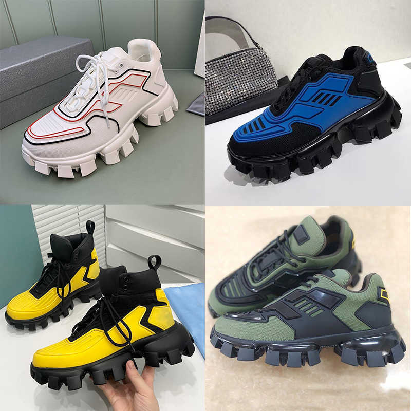 

Designer Mens Woman Casual Shoes Cloudbust Thunder Sneakers Platform Shoes Runner Trainer Outdoor Shoe Knit Fabric Low Top High Top Light Rubber New Colors Box338, 18