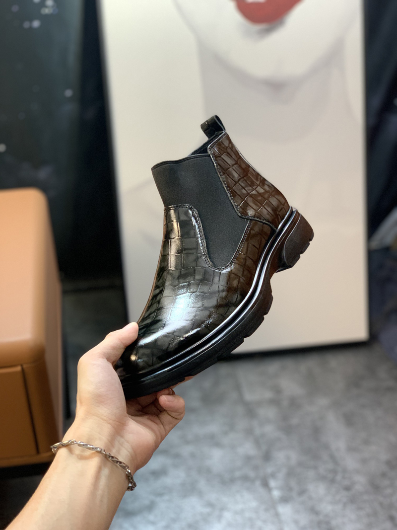 

2023 Man Luxury Designer Winter fashion Snow Boots booties Warm leather Black Grey Brown Pink Classic boots furry hairy Boot Plush Short Shoes -K183, Picture color