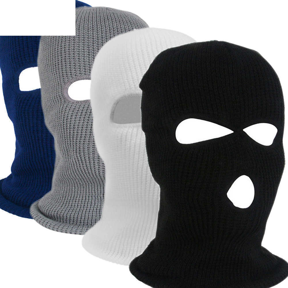 

Army Tactical Mask 3 Hole Full Face Mask Ski Mask Winter Cap Balaclava Motorbike Motorcycle Helmet Full Helmet