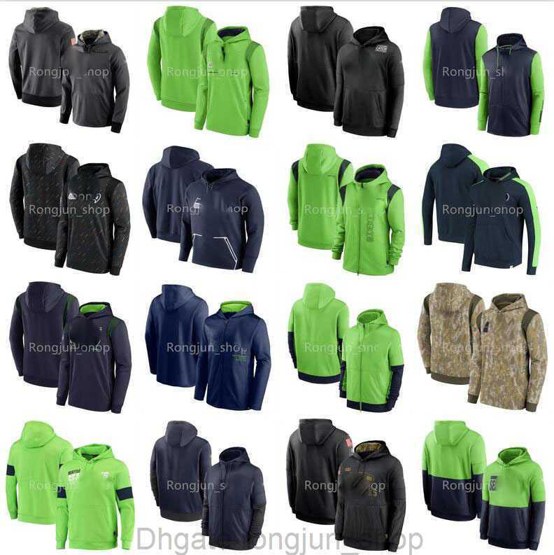 

Jersey Seattle''Seahawks''Football Sweatshirt Salute to Service Sideline Crucial Catch Therma Performance Pullover Hoodie''NFL''Men Youth Women, Picture