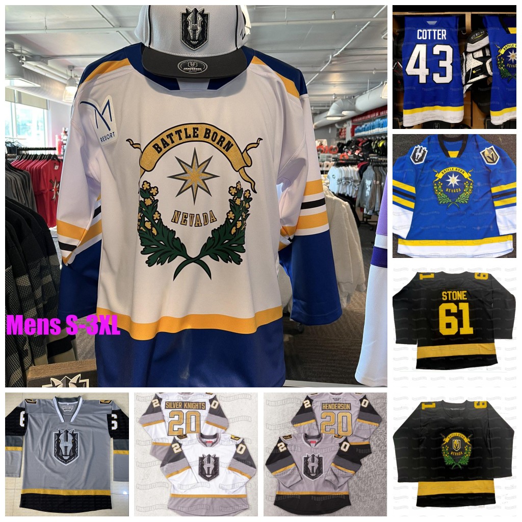 

Henderson Silver Knights 2022 Nevada Day Hockey Jersey Dylan Danskn Logan Thompson Dylan Coghlan Connor Corcoran Zack Hayes, Grey youth s-xl