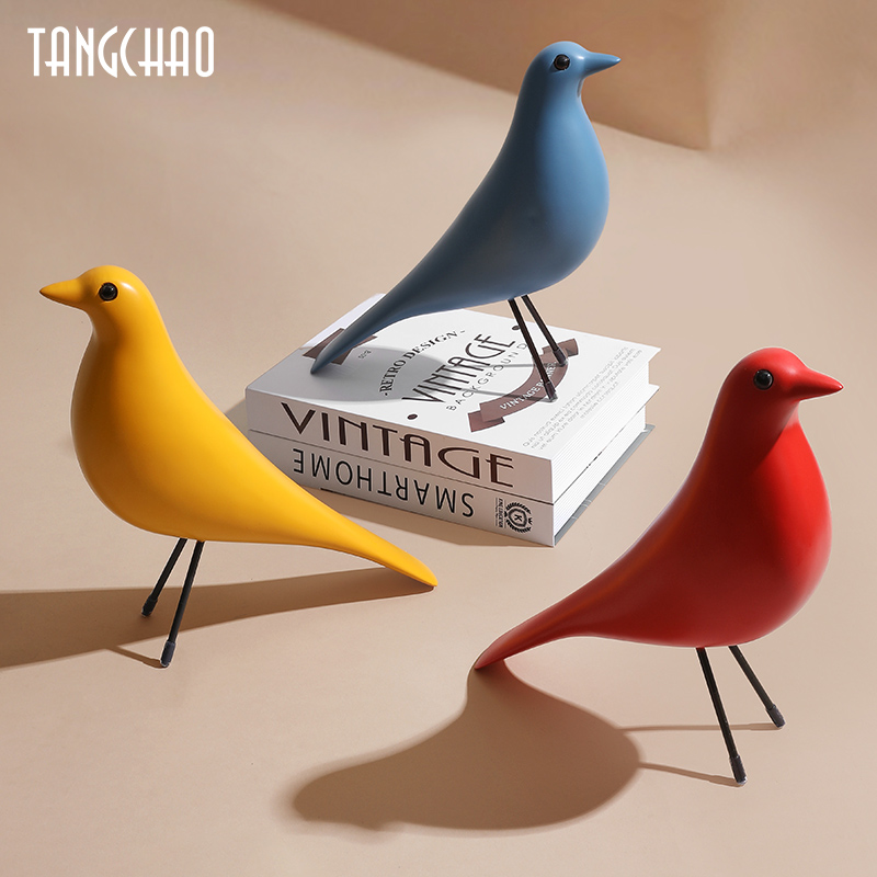 

Nordic Style Resin Bird Figurine Home Decor Modern Living Room Office Desk Decorative Sculpture Home Decoration Ornaments Action Figure Collectible Model Toy