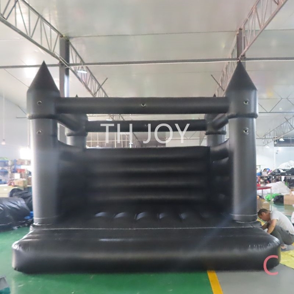 

outdoor activities 13x13ft black inflatable bouncer halloween bounce house for party