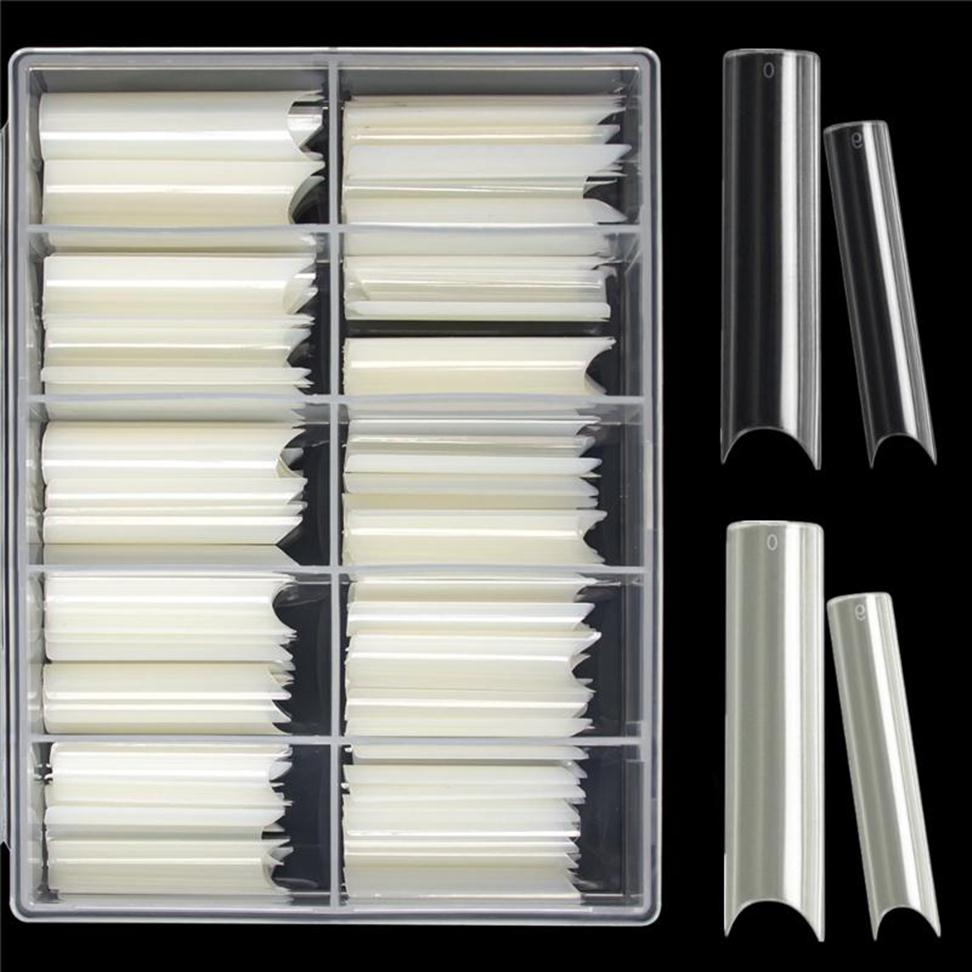 

200PCS Box C Curved Straight Fake Nails Manicure Natrual Clear Art Artificial Tips Acrylic Tools Press On Salon Supply False2443