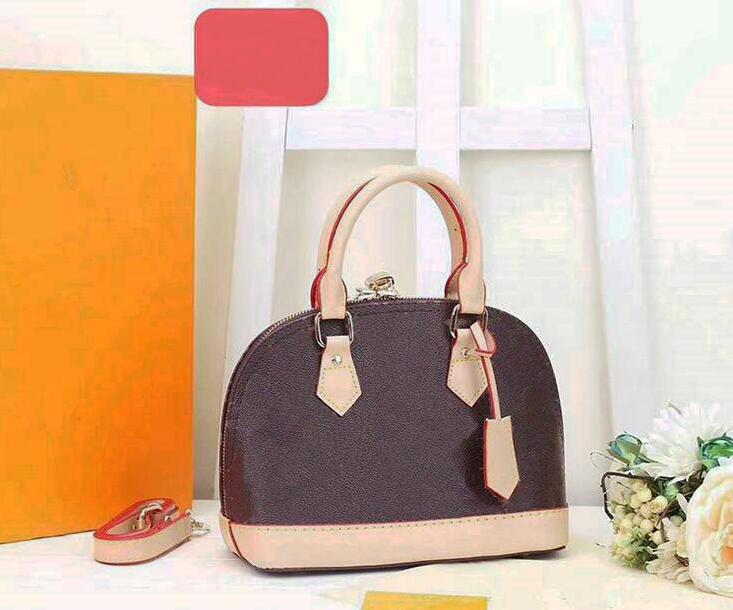 

Women Alma BB Shell Bag Designer Totes handbags Women Shoulder Bags handbag With key Lock shoulder strap, Brown flowers