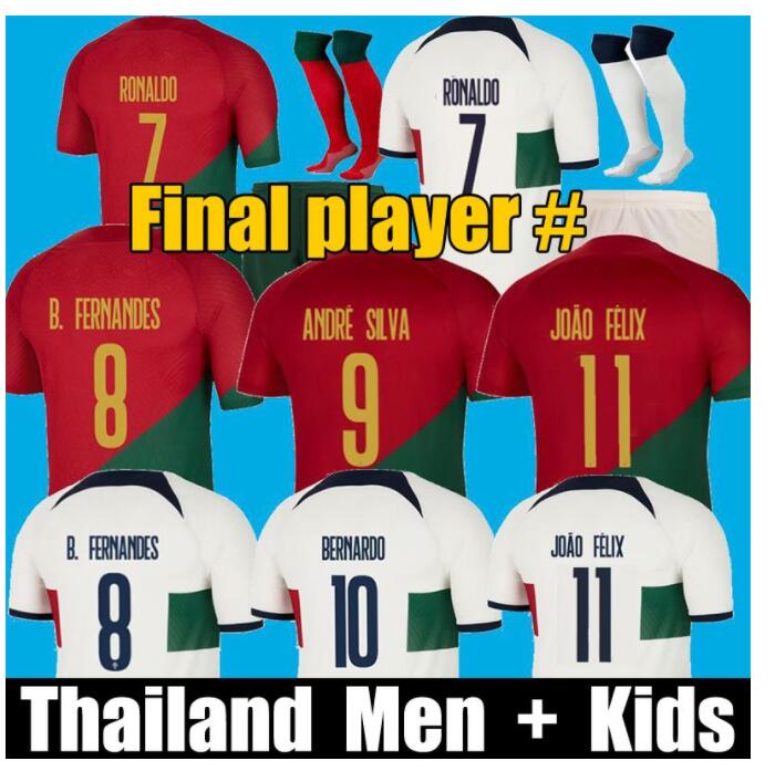 

22 23 Portuguesa JOAO FELIX Soccer Jerseys RUBEN BRUNO BERNARDO RONALDO FERNANDES Portugieser 2022 Portuguese National Team football shirt Men Kids kit DIOGO J.