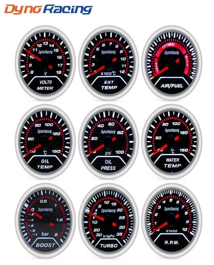 

Dynoracing 2quot 52mm Car boost gauge bar psi Exhaust gas temp water temp oil temp oil press Air fuel gauge voltmeter tachometer9730716