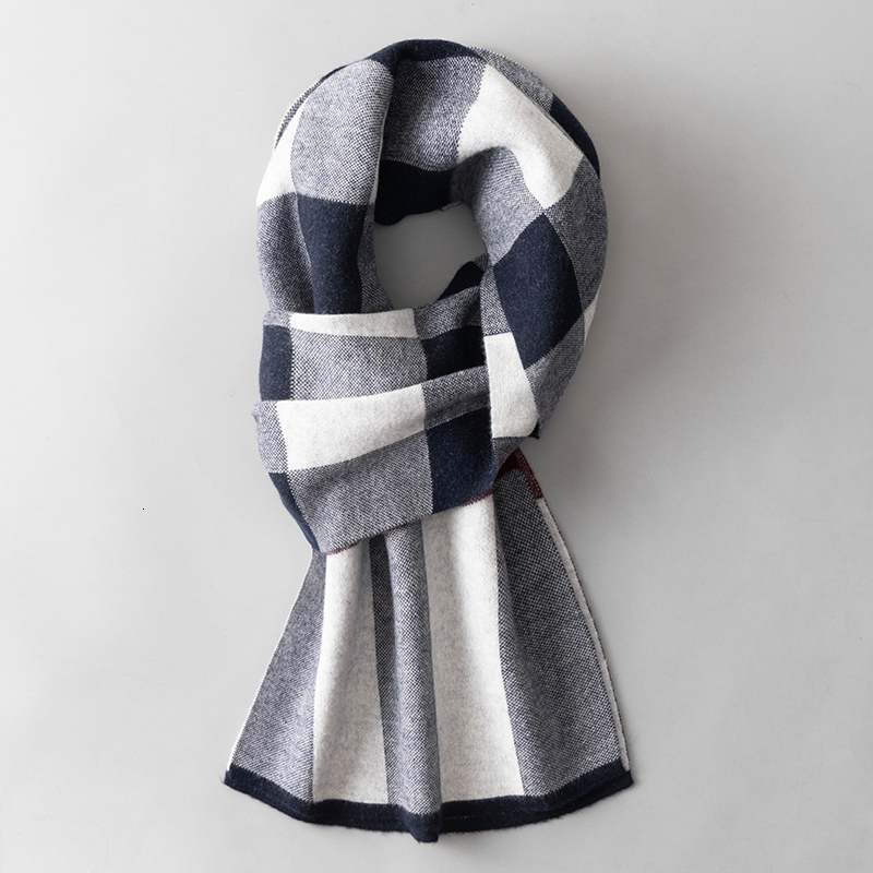 

Scarves 100 Wool Winter Scarf Men Plaid Warm Neck Classic Business Designer Shawls Wraps Cashmere Long Foulard Hommes 221119