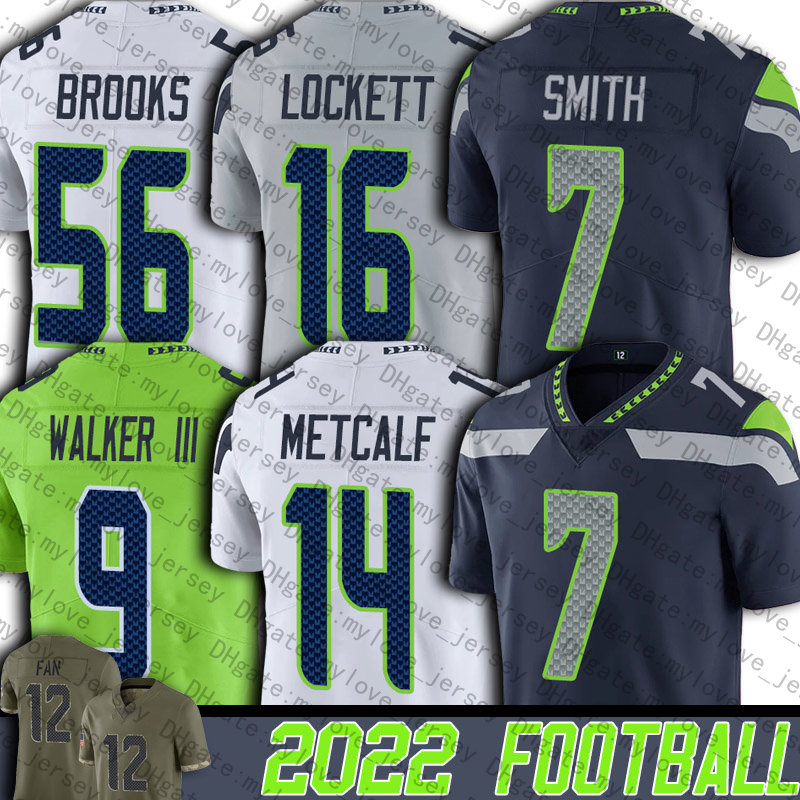 

14 DK Metcalf Football Jersey Seattle Seahawks Geno Smith Kenneth Walker III Jordyn Brooks Tyler Lockett jerseys Cody Barton Uchenna Nwosu Rashaad Penny Myers, Man custom jersey (xs)