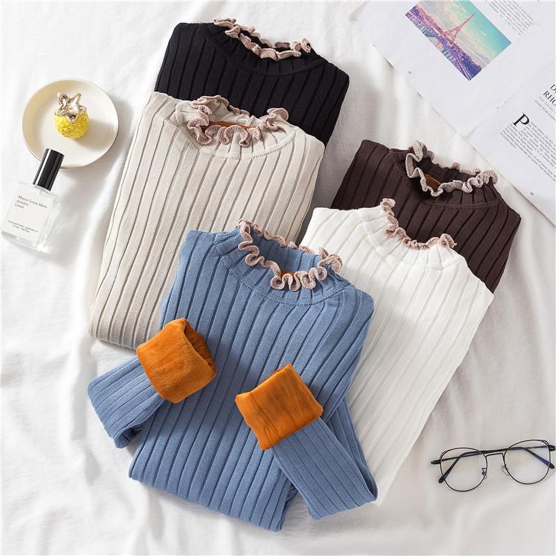 

Women's Sweaters Women's 2022 Autumn Winter Pullover Loose Languid Lazy Web Celebrity Sweater Turtleneck Small Fresh Sweet Long Sleeve, No plush-blue