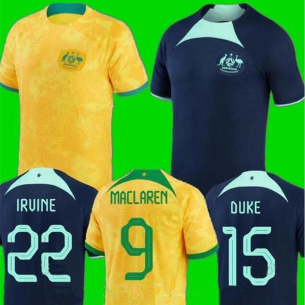 

22 23 Australia Soccer Jerseys national BOYLE team LECKIE HRUSTIC MACLAREN MABIL DUKE Shirt McGREE IRVINE TAGGART Football Uniforms jersey, Color 1