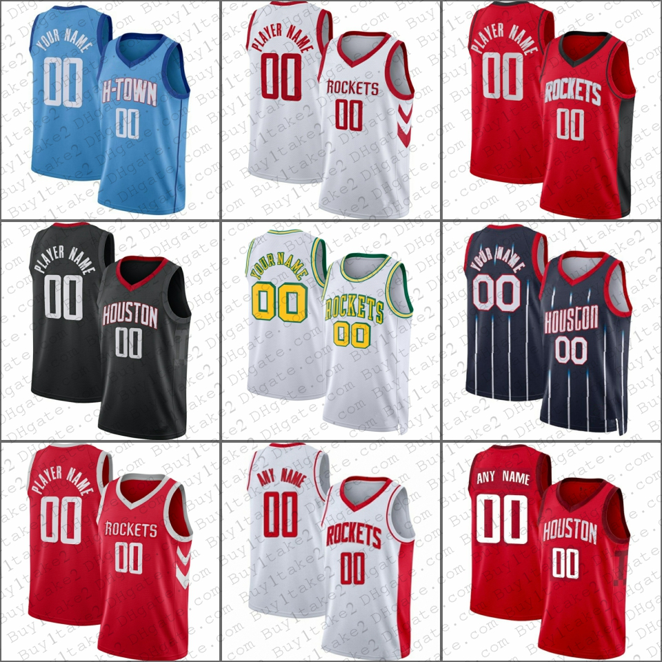 

Jabari Smith Jr 4 Jalen Green Custom Basketball Jerseys Houstons Tari Eason Rocket James Harden Kevin Porter Eric Gordon Alperen Sengun 2022 2023 City Kenyon Martin, Mens