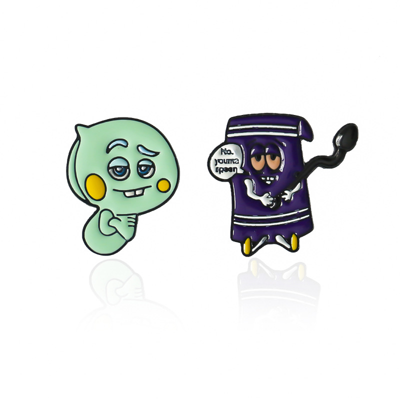 

South park Brooch cute cartoon cross-border Aladdin lantern flying blanket metal brooch alloy badge bag pin female, Color #1