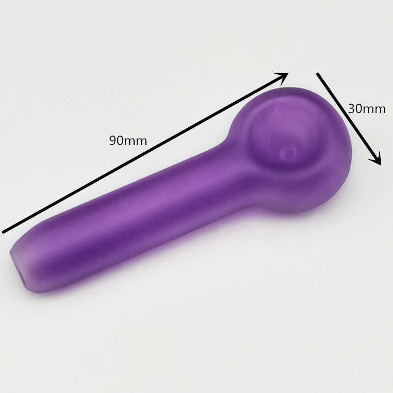 

Smoking Matte Frosted glass pipe Colorful hand spoon pipes tobacco pipes wholesale China