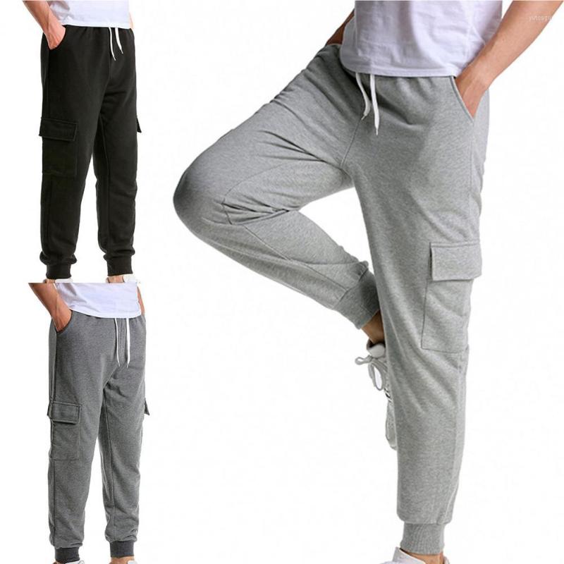 

Men's Pants Plus Size Women Fitness Multi Pockets Streetwear Harem Trousers Solid Color Sports Casual, Black