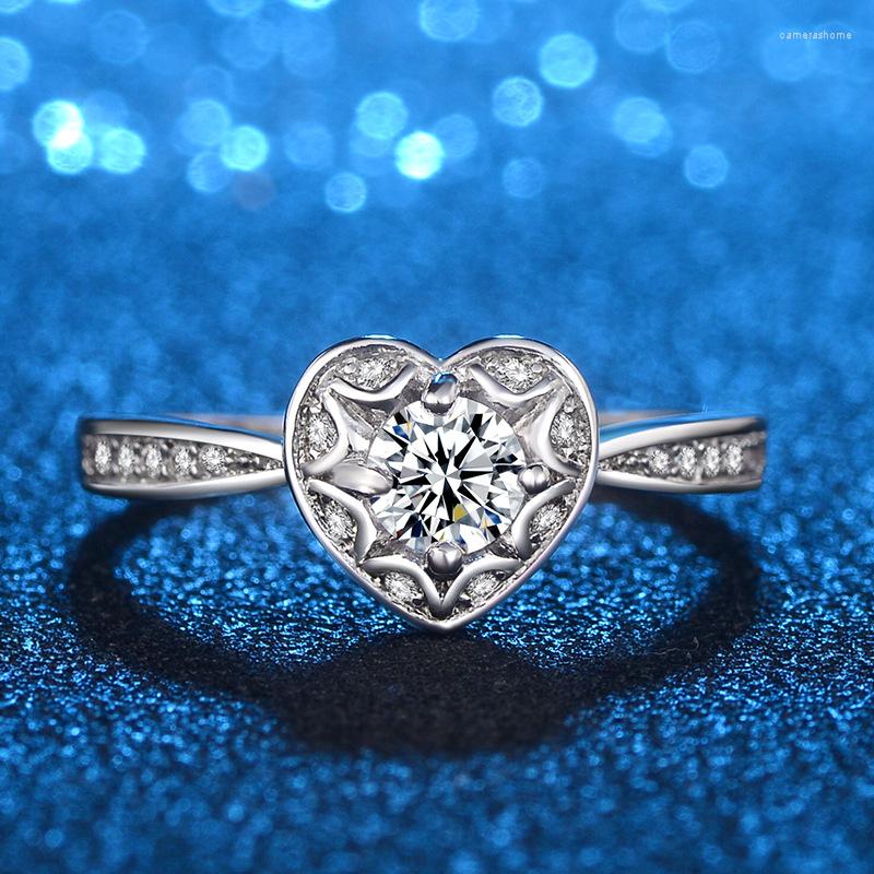 

Wedding Rings Heart-shaped Ring For Women Micro-inlaid Simulation Drill Fashion Jewelry Engagement Love Birthday Gift
