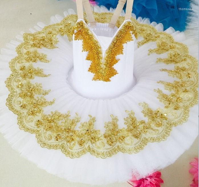 

Stage Wear 2022 Arrival Children Professional Ballet Tutu Dress Swan Lake White Costumes Kids Girl For