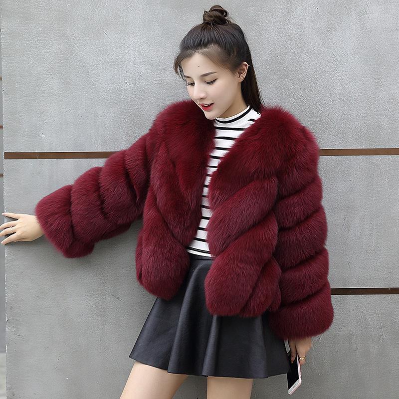 

Women' Fur 2022 Winter Autumn Women' Faux Patchwork Short Coats, White