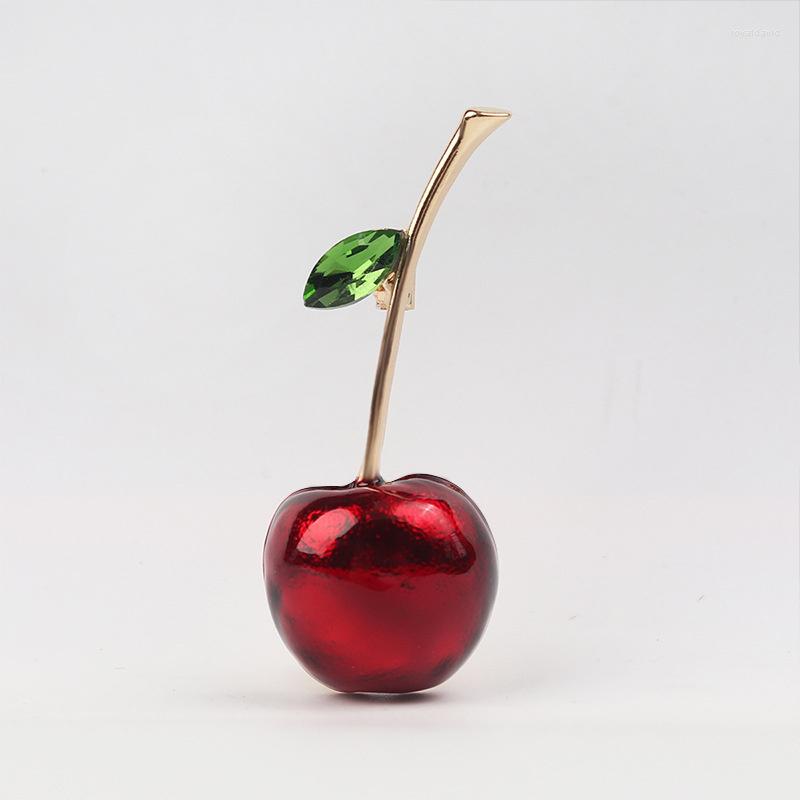 

Brooches Red Cherry For Women Enamel Cherrys Fruits Weddings Casual Party Brooch Pins Gifts